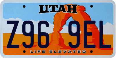 UT license plate Z969EL