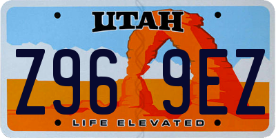 UT license plate Z969EZ