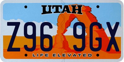 UT license plate Z969GX