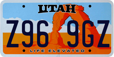 UT license plate Z969GZ