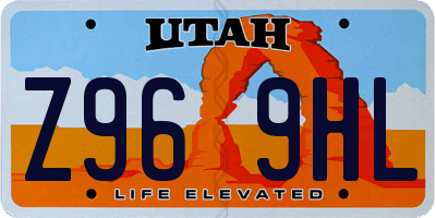 UT license plate Z969HL