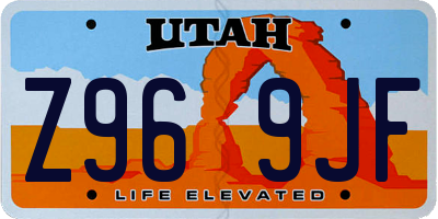 UT license plate Z969JF
