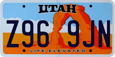 UT license plate Z969JN