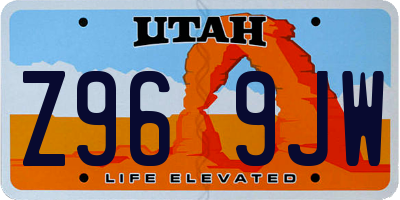 UT license plate Z969JW