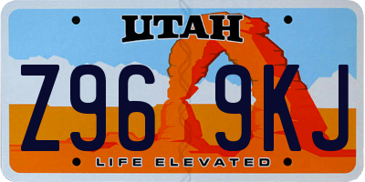 UT license plate Z969KJ