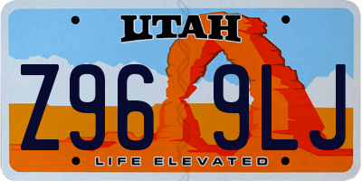UT license plate Z969LJ