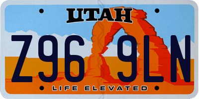 UT license plate Z969LN