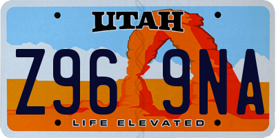 UT license plate Z969NA