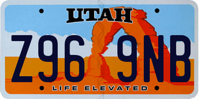 UT license plate Z969NB