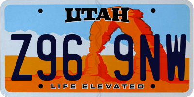 UT license plate Z969NW