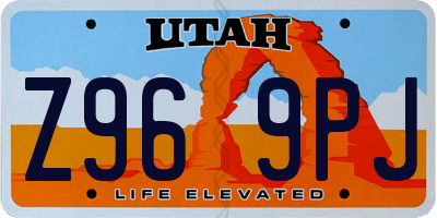 UT license plate Z969PJ