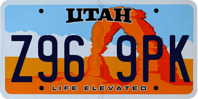 UT license plate Z969PK