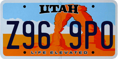 UT license plate Z969PO