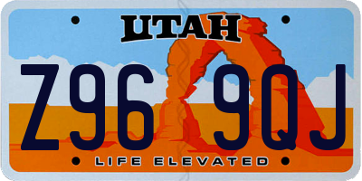 UT license plate Z969QJ