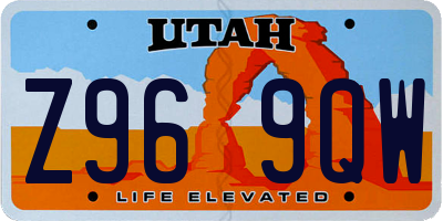 UT license plate Z969QW