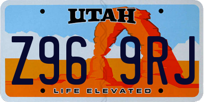 UT license plate Z969RJ