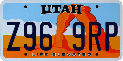 UT license plate Z969RP