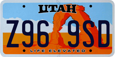UT license plate Z969SD