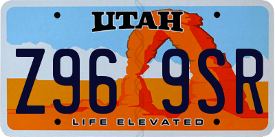 UT license plate Z969SR