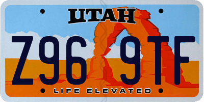 UT license plate Z969TF