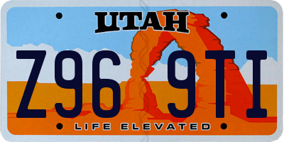 UT license plate Z969TI