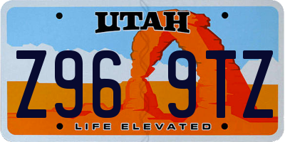 UT license plate Z969TZ