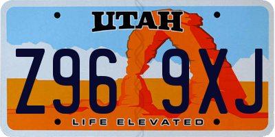 UT license plate Z969XJ