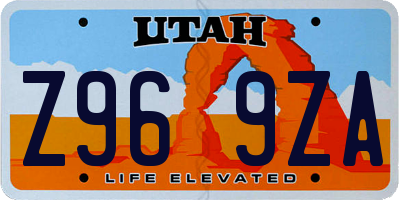 UT license plate Z969ZA