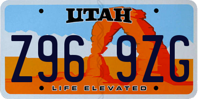 UT license plate Z969ZG