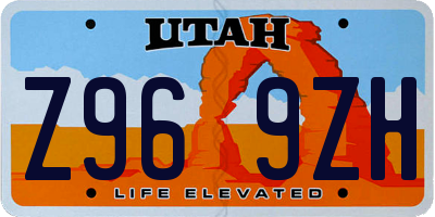 UT license plate Z969ZH