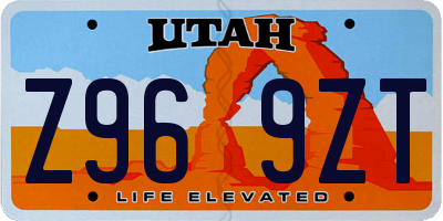 UT license plate Z969ZT