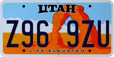 UT license plate Z969ZU
