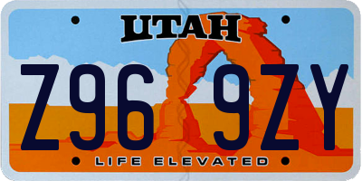 UT license plate Z969ZY