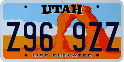 UT license plate Z969ZZ