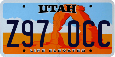 UT license plate Z970CC