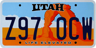 UT license plate Z970CW