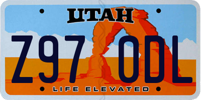 UT license plate Z970DL