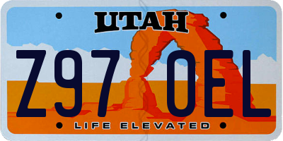 UT license plate Z970EL