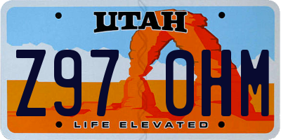 UT license plate Z970HM