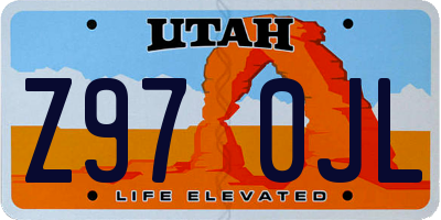 UT license plate Z970JL