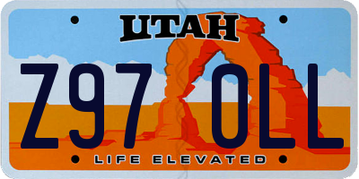 UT license plate Z970LL