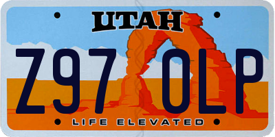 UT license plate Z970LP