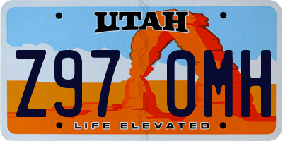 UT license plate Z970MH