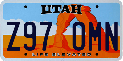 UT license plate Z970MN