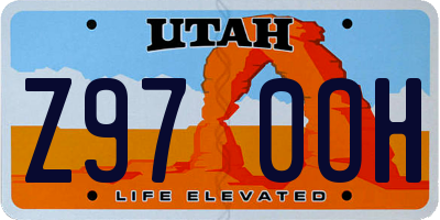 UT license plate Z970OH