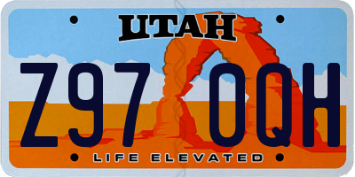 UT license plate Z970QH