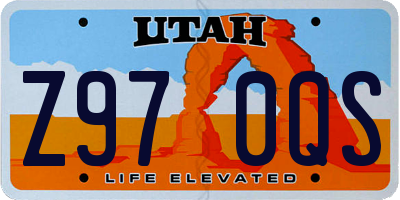 UT license plate Z970QS