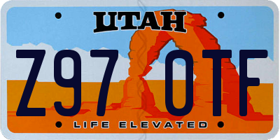 UT license plate Z970TF