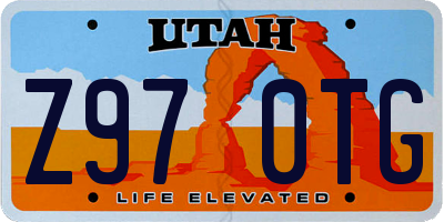 UT license plate Z970TG