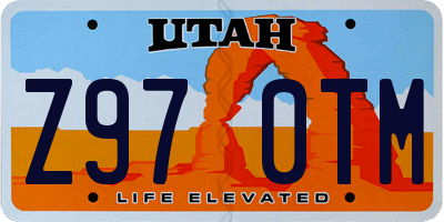 UT license plate Z970TM